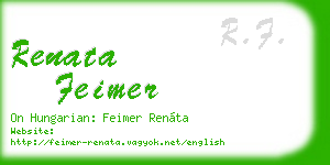 renata feimer business card